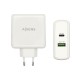 USB зарядно стена Aisens ASCH-2PD45A-W Бял 57 W USB-C (1 броя)