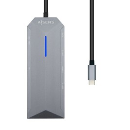 USB извод Aisens ASUC-8P004-GR 4K Ultra HD Черен Сив