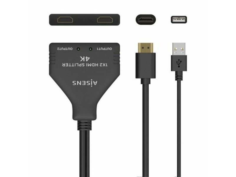 Адаптер за ток Aisens A123-0654 HDMI HDCP HDMI x 2
