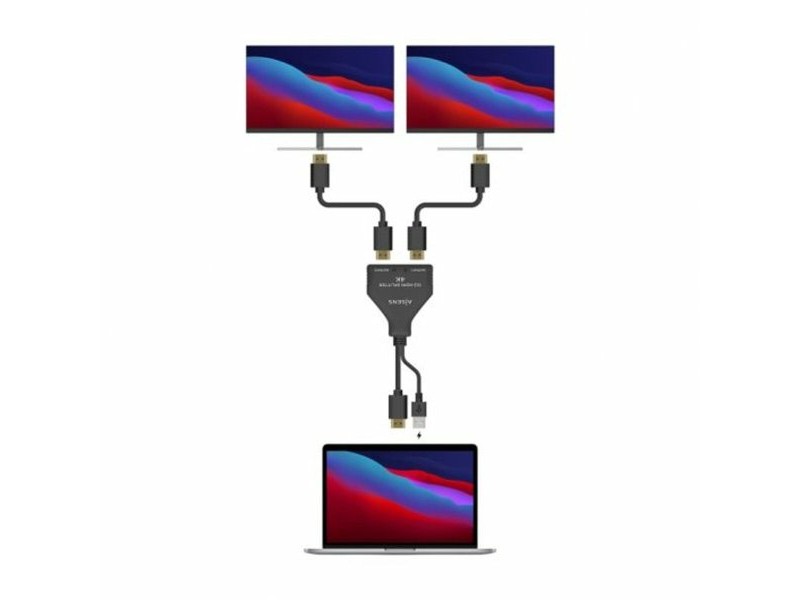 Адаптер за ток Aisens A123-0654 HDMI HDCP HDMI x 2