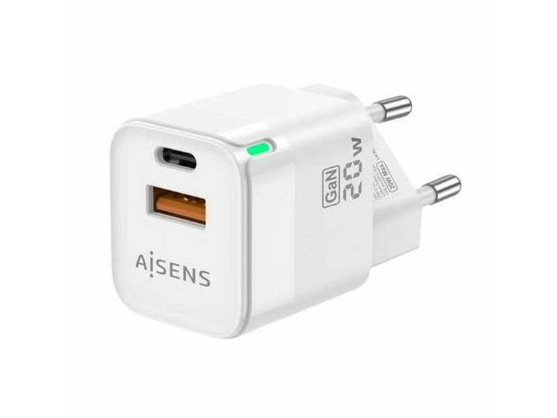 Зарядно за стена Aisens ASCH-20W2P002-W Бял 20 W (1 броя)