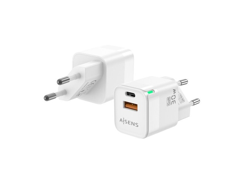 Зарядно за стена Aisens ASCH-30W2P004-W Бял 30 W (1 броя)