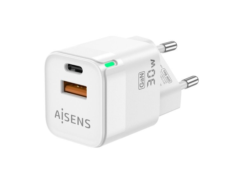 Зарядно за стена Aisens ASCH-30W2P004-W Бял 30 W (1 броя)