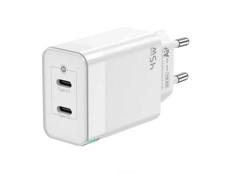 Зарядно за стена Aisens ASCH-45W2P005-W Бял 45 W (1 броя)