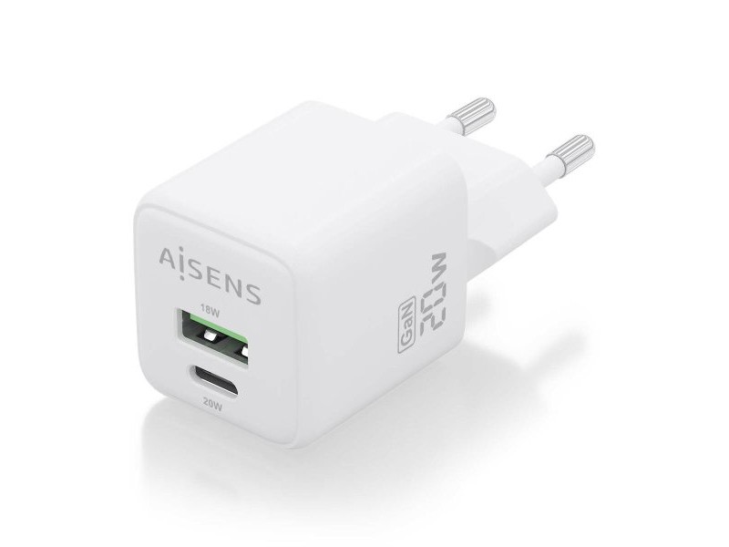 Зарядно за стена Aisens ASCH-20W2P010-W Бял 20 W (1 броя)
