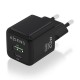 Зарядно за стена Aisens ASCH-20W2P011-BK 20 W Черен (1 броя) Зарядно за стена Aisens ASCH-20W2P011-BK 20 W Черен (1 броя)