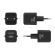 Зарядно за стена Aisens ASCH-20W2P011-BK 20 W Черен (1 броя) Зарядно за стена Aisens ASCH-20W2P011-BK 20 W Черен (1 броя)