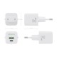 Зарядно за стена Aisens ASCH-25W2P014-W Бял 25 W (1 броя) Зарядно за стена Aisens ASCH-25W2P014-W Бял 25 W (1 броя)