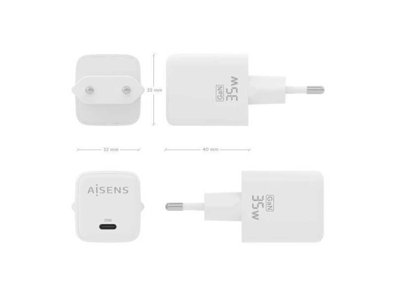 Зарядно за стена Aisens ASCH-35W1P016-W Бял 35 W (1 броя)