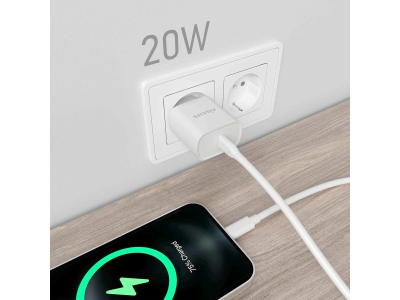 Зарядно за стена Aisens A110-0752 Бял 20 W (1 броя)