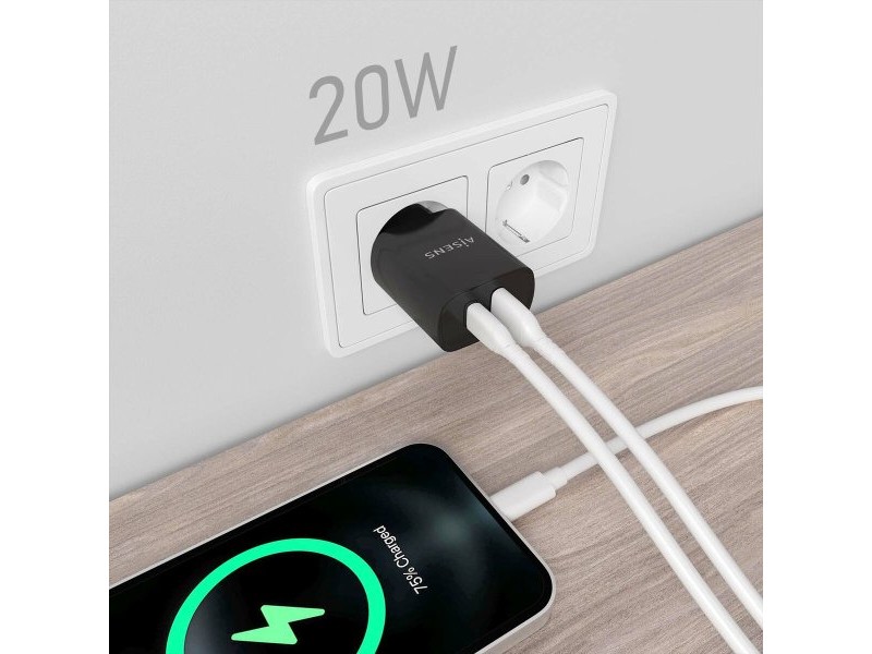 Зарядно за стена Aisens A110-0755 Черен 20 W (1 броя)