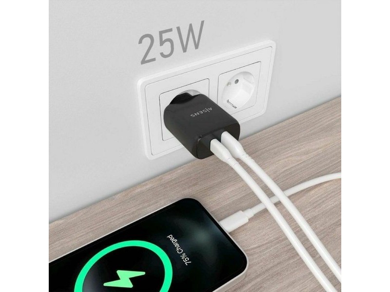 Зарядно за стена Aisens A110-0759 Черен 25 W (1 броя)