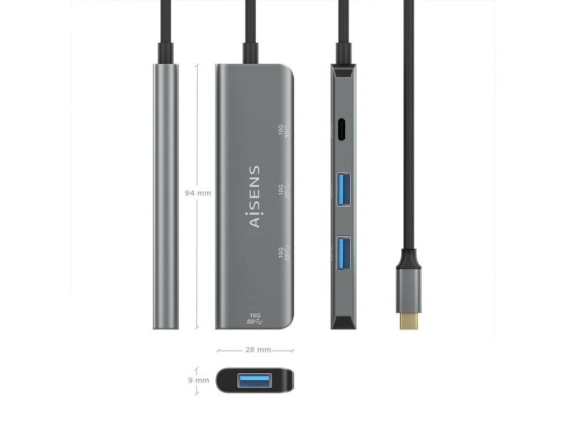 USB извод Aisens A109-0764 Сив (1 броя) USB извод Aisens A109-0764 Сив (1 броя)