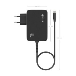 Зарядно за стена Aisens ASCH-1PD90WL034-BK Черен 90 W (1 броя)
