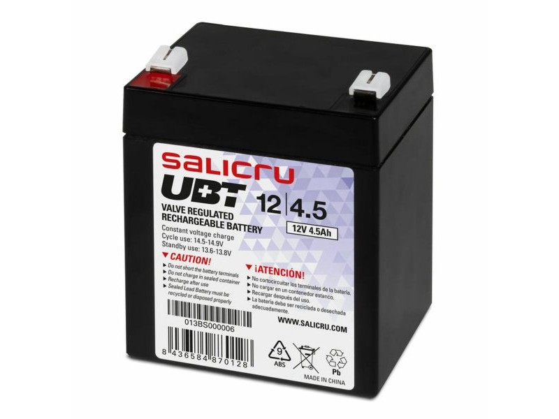 Батерия UPS Salicru UBT 12/4,5 VRLA 4.5 Ah 4,5 AH 12 V 12V