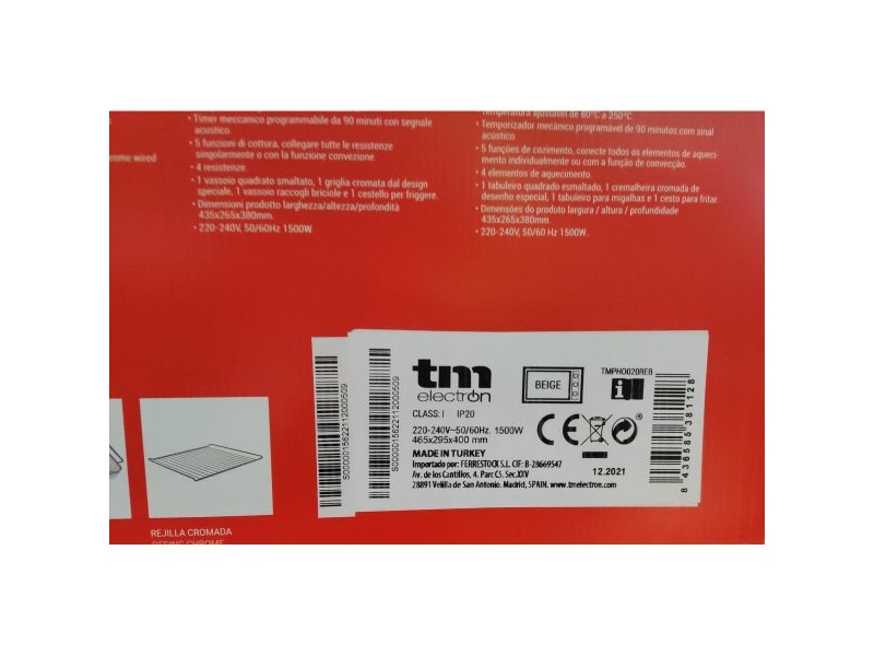 Фритюрник TM Electron 1500 W (43,5 x 26,5 x 38 cm)