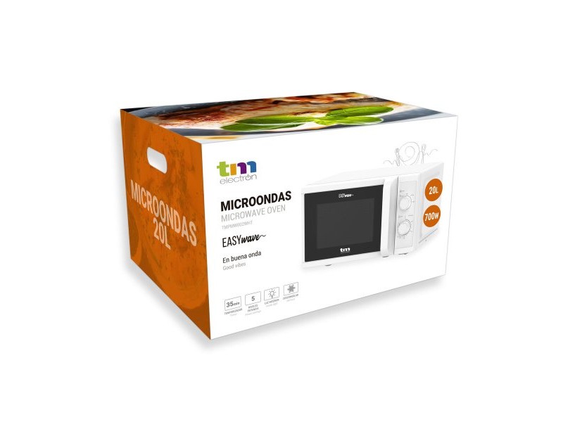 Микровълнова Фурна с Грил TM Electron Бял 700 W 20 L