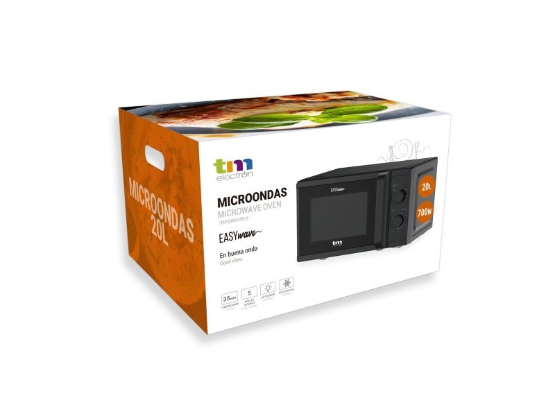 микровълновата фурна TM Electron Черен 700 W 20 L