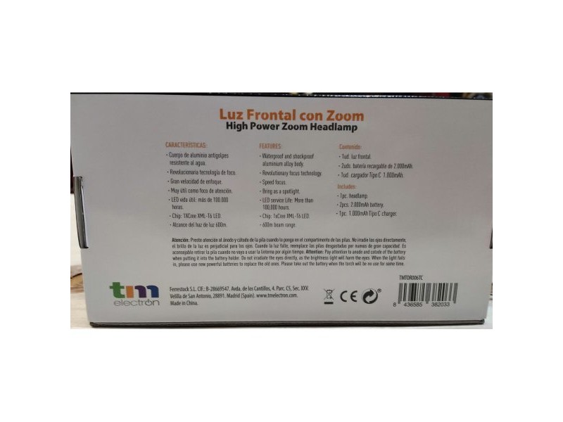 LED Фенер TM Electron Черен 10 W LED Фенер TM Electron Черен 10 W