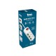 Табло с 3 гнезда с бутон за включване TM Electron 3680 W Бял (1,5 m)