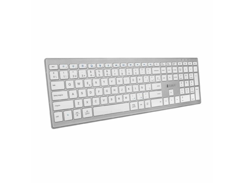 Блутут клавиатура Subblim Pure Extended Сребрист Испанска Qwerty Черен