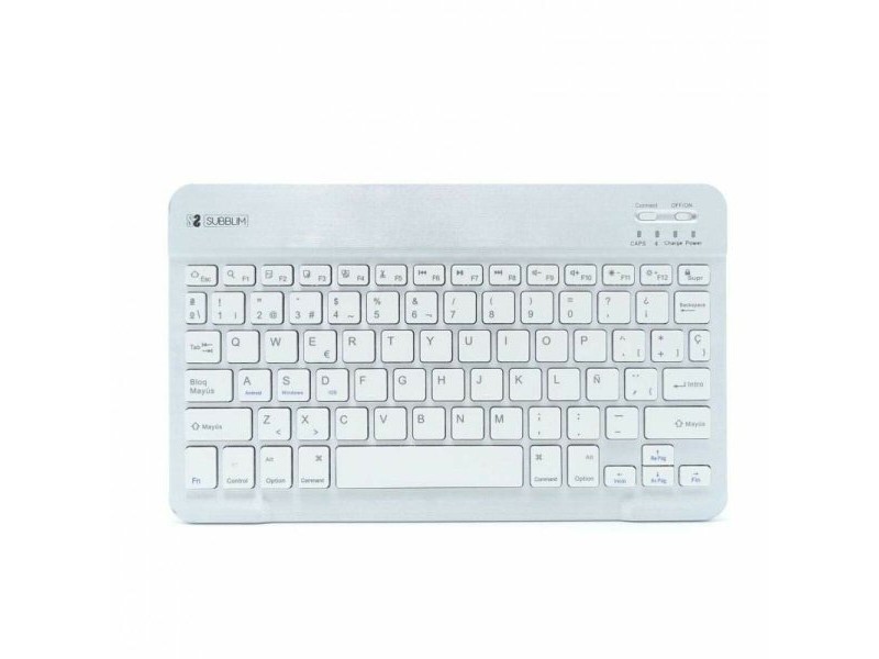 Блутут клавиатура Subblim SUB-KBT-SM0001 Сребрист Испанска Qwerty