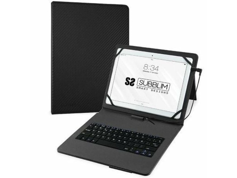 Универсален калъф за таблет и клавиатура Subblim SUB-KT1-USB001 Черен Испанска Qwerty Универсален калъф за таблет и клавиатура Subblim SUB-KT1-USB001 Черен Испанска Qwerty