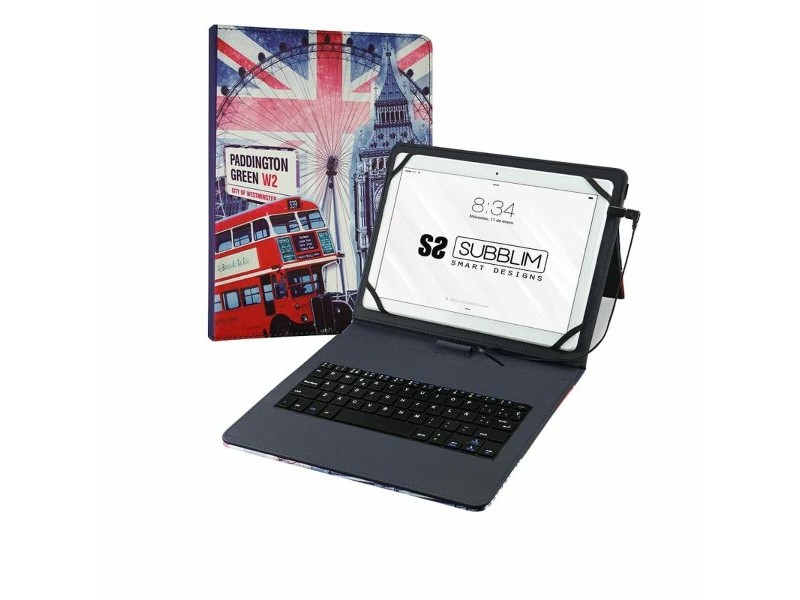 Универсален калъф за таблет и клавиатура Subblim SUB-KT1-USB050 Испанска Qwerty