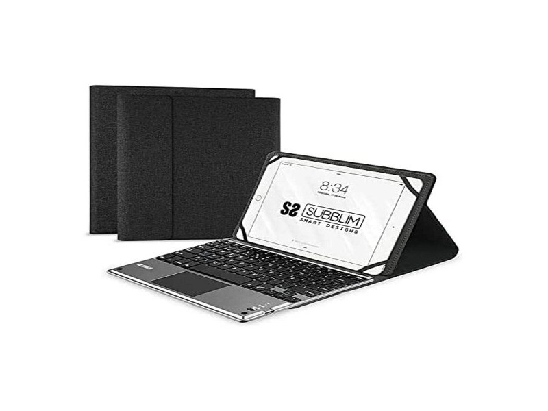 Универсален калъф за таблет и клавиатура Subblim SUB-KT2-BTP001 Испанска Qwerty Черен