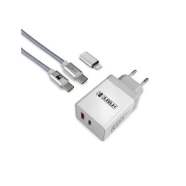 Зарядно за стена Subblim SUBCHG-3WPD10 Бял