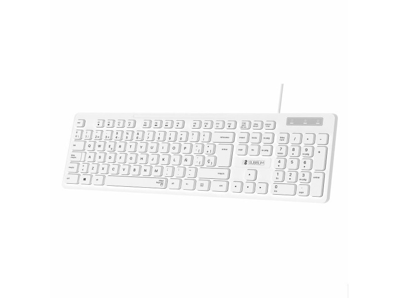 Клавиатура Subblim SUBKBC-0SSK51 Бял Испанска Qwerty Черен/Бял испански