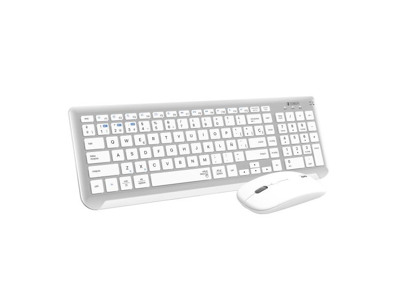 Kлаиатура с безжична мишка Subblim SUBKBC-DCEP10 Испанска Qwerty QWERTY