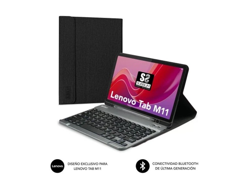 Калъф за таблет Subblim M11 Черен Испанска Qwerty QWERTY