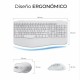 Клавиатура с мишка Subblim OFFICE PROWAVE Бял Испанска Qwerty QWERTY
