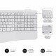 Клавиатура с мишка Subblim OFFICE PROWAVE Бял Испанска Qwerty QWERTY