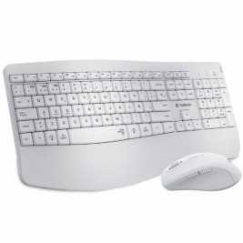 Клавиатура с мишка Subblim OFFICE PROWAVE Бял Испанска Qwerty QWERTY