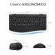 Клавиатура с мишка Subblim OFFICE PROWAVE Черен Испанска Qwerty QWERTY