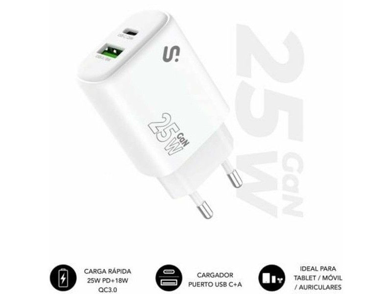 Зарядно за кола Subblim SUBCHG-6G2510 Бял