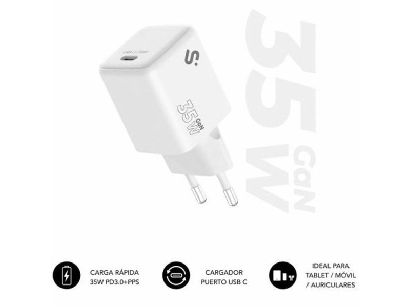 Зарядно за стена Subblim SUBCHG-6G3510 Бял 120 W