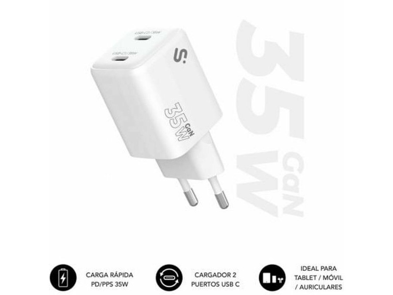 Зарядно за стена Subblim SUBCHG-6G3520 Бял 120 W Зарядно за стена Subblim SUBCHG-6G3520 Бял 120 W