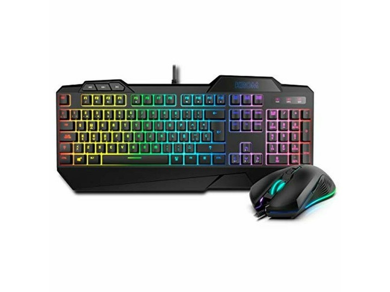 Клавиатура и мишка за игра Krom NXKROMKRSHRSP Черен