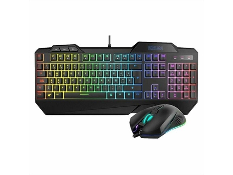 Клавиатура и мишка за игра Krom NXKROMKRSHRSP Черен