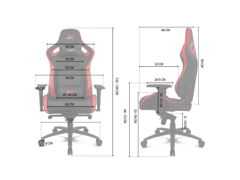 Стол за игри DRIFT DR600 Deluxe Черен