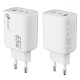 Зарядно за стена LEOTEC LECSPH65W3W2 65 W Бял