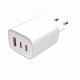 Зарядно за стена LEOTEC LECSPH65W3W2 65 W Бял