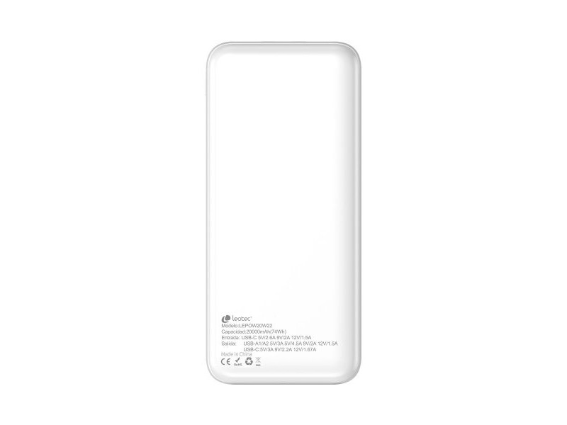 Powerbank LEOTEC LEPOW20W22W Бял 20000 mAh