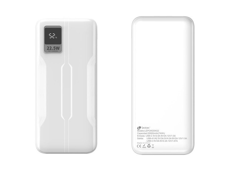 Powerbank LEOTEC LEPOW20W22W Бял 20000 mAh