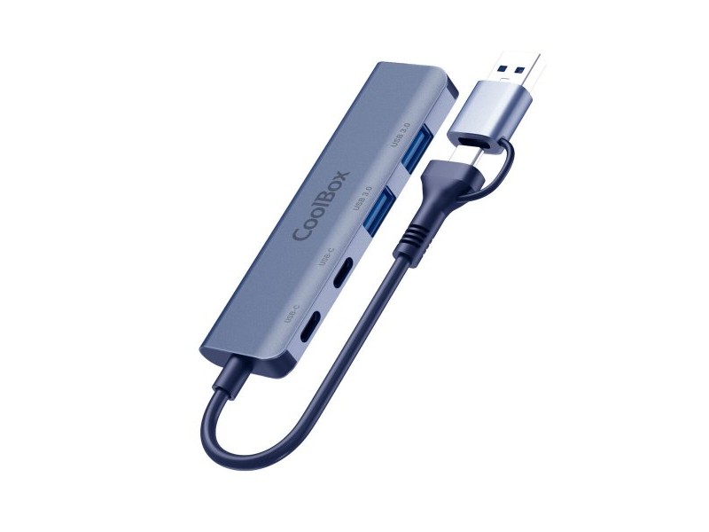 USB Cable CoolBox COO-HUB-C-CCAA Сив