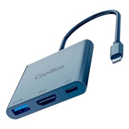 USB извод CoolBox COO-DOCK-C-31 Сив 100 W