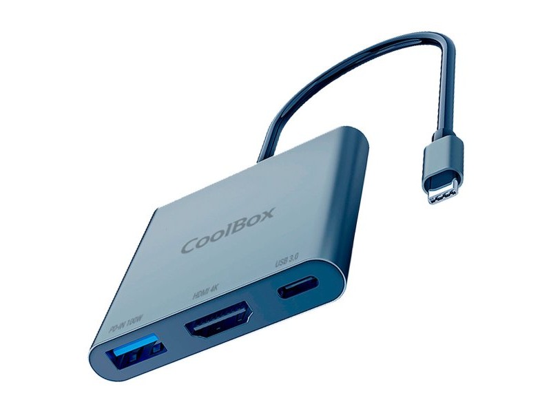 USB извод CoolBox COO-DOCK-C-31 Сив 100 W
